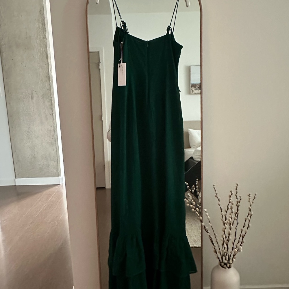 Reformation Emerald Green Maxi Slip Dress - Picture 2 of 5